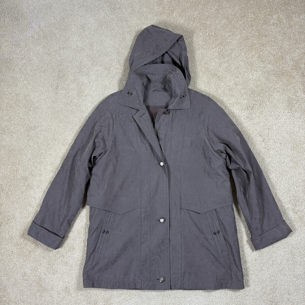 Carolina Colours Womens Tan Hooded Parka Jacket Size Medium Fleece Lined